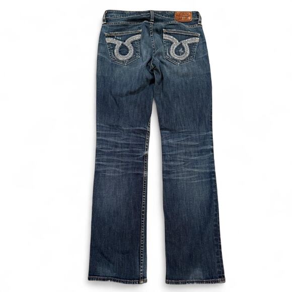 Big Star Womens Sz.26R Blue Denim Nina Low Rise Straight Distressed Cowgirl Jean - Picture 2 of 7